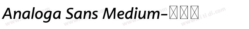 Analoga Sans Medium字体转换